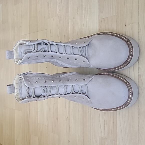 Paul Green Lace-Up Grained nubuck Leather Beige Size UK 4.5 US 7 - Picture 3 of 13
